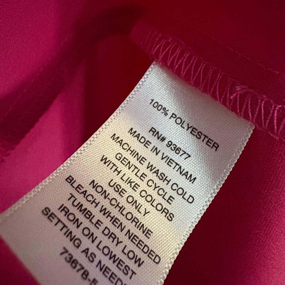 ‼️SOLD DOING LIVE 04/07/26‼️Worthington Fuchsia Button-Front Wrap Dress Large - Picture 10 of 10